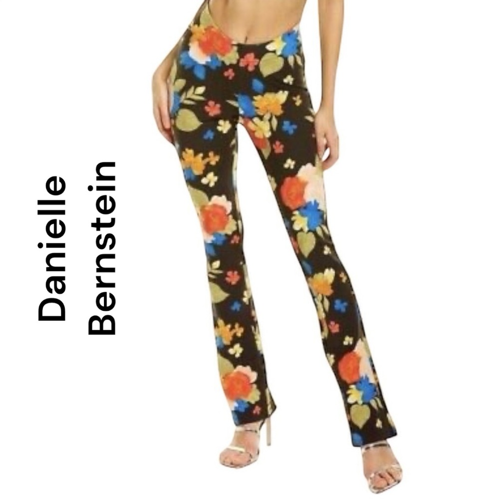Danielle‎ Bernstein Women’s Floral Scoop Front Flared Pants - Size 10